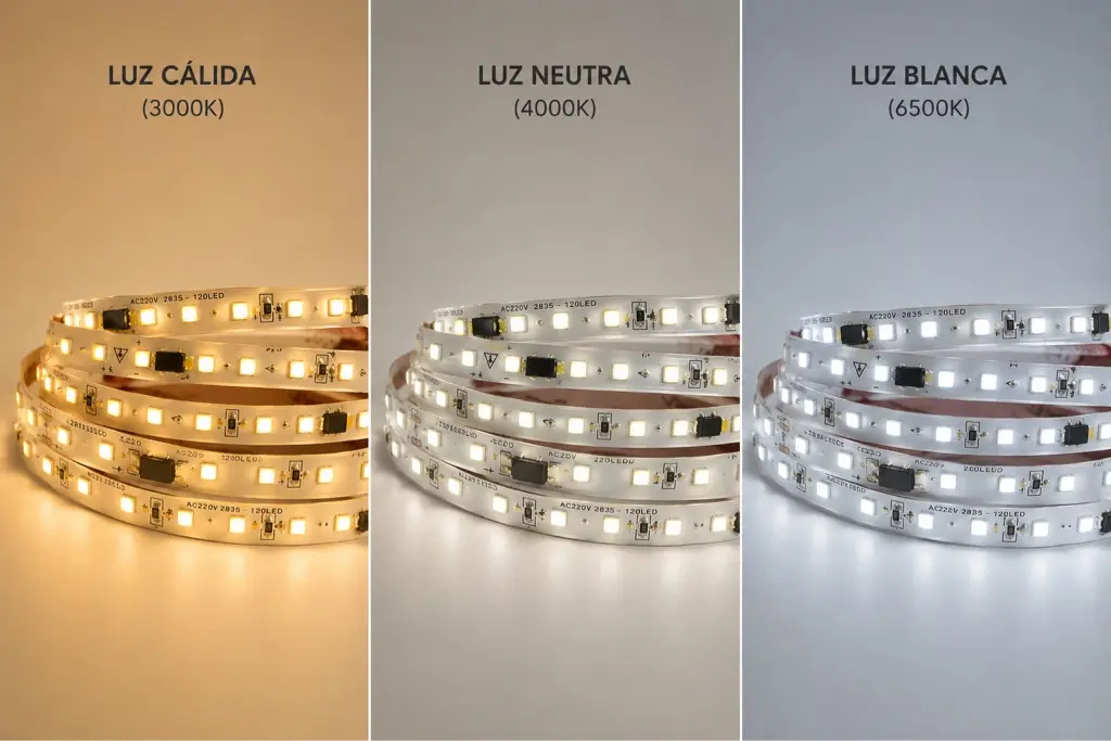 Cinta LED de alta potencia en tres tonos de luz